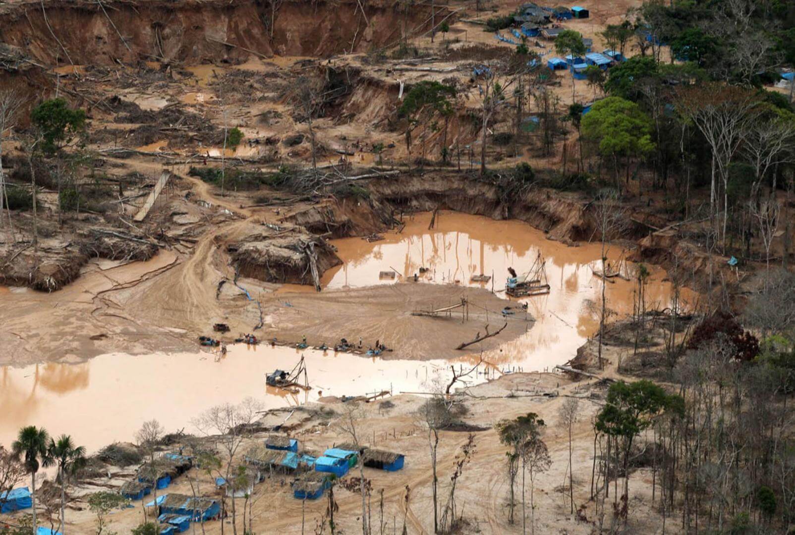 DESTRUCCIÓN. El impacto de la minería ilegal en Madre de Dios se extiende en unas 40 mil hectáreas.