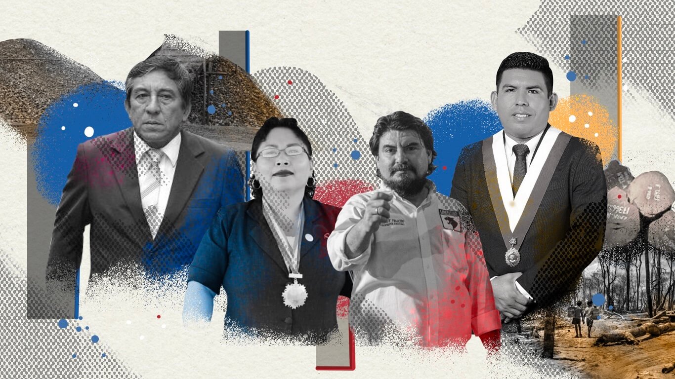 CANDIDATOS. Luis Otsuka, Fátima Pizango, Freddy Vracko y Alexander Lozano entre los ocho postulantes en Madre de Dios.