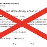 Mensaje de redes de congresista Roberto Kamiche