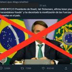 Es falsa la versión compartida por López Aliaga de que Bolsonaro dijo tener pruebas de fraude de elecciones 2022 en Brasil