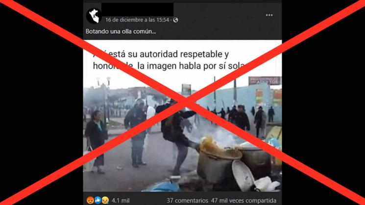 En realidad, la imagen corresponde a una protesta en Cajamarca ocurrida hace 10 años.