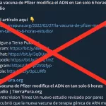 Es falso que un estudio científico indica que la vacuna de Pfizer modifica el ADN en seis horas  