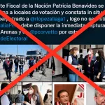 Es falsa la versión de que la fiscal Patricia Benavides acudió a locales de votación por denuncia del logo de López Aliaga  