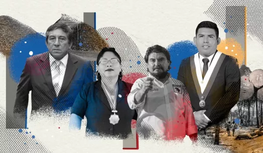 CANDIDATOS. Luis Otsuka, Fátima Pizango, Freddy Vracko y Alexander Lozano entre los ocho postulantes en Madre de Dios.