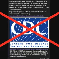 Los CDC, autoridad sanitaria de los Estados Unidos, no han admitido en ningún momento que las pruebas PCR no sirvan para detectar la covid-19.