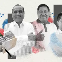 POSTULANTES. Absalón Montoya, Grimaldo Vásquez, Gilmer Horna y Roger Guevara entre los ocho candidatos en Amazonas.