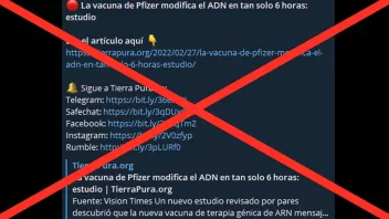 Es falso que un estudio científico indica que la vacuna de Pfizer modifica el ADN en seis horas  