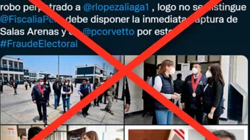 Es falsa la versión de que la fiscal Patricia Benavides acudió a locales de votación por denuncia del logo de López Aliaga  