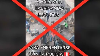 Es falsa la supuesta foto de personas fabricando escudos artesanales para enfrentar a la Policía en Arequipa