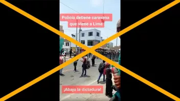 Engañoso: video sobre intervención policial a una caravana que se dirige a protestar en Lima no es de marzo